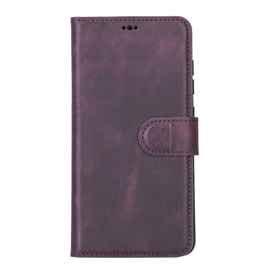 Samsung Galaxy S21 FE Purple Leather 2-in-1 Wallet Case with Card Holder - Hardiston - 3
