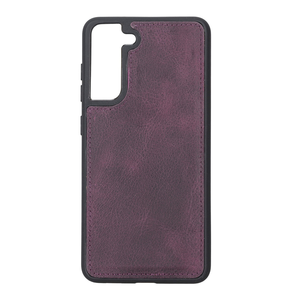Samsung Galaxy S21 FE Purple Leather 2-in-1 Wallet Case with Card Holder - Hardiston - 5