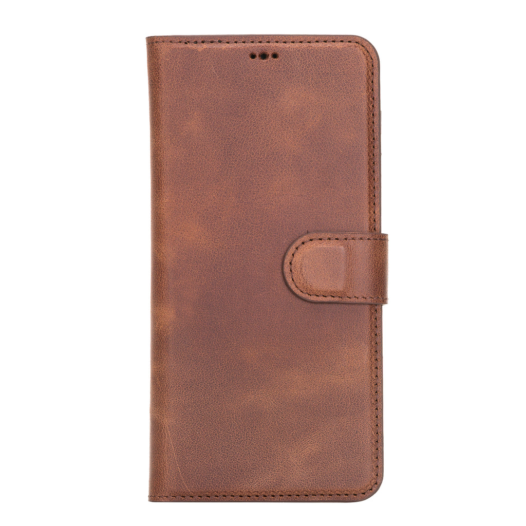 Samsung Galaxy S21+ Brown Leather 2-in-1 Wallet Case with Card Holder - Hardiston - 3