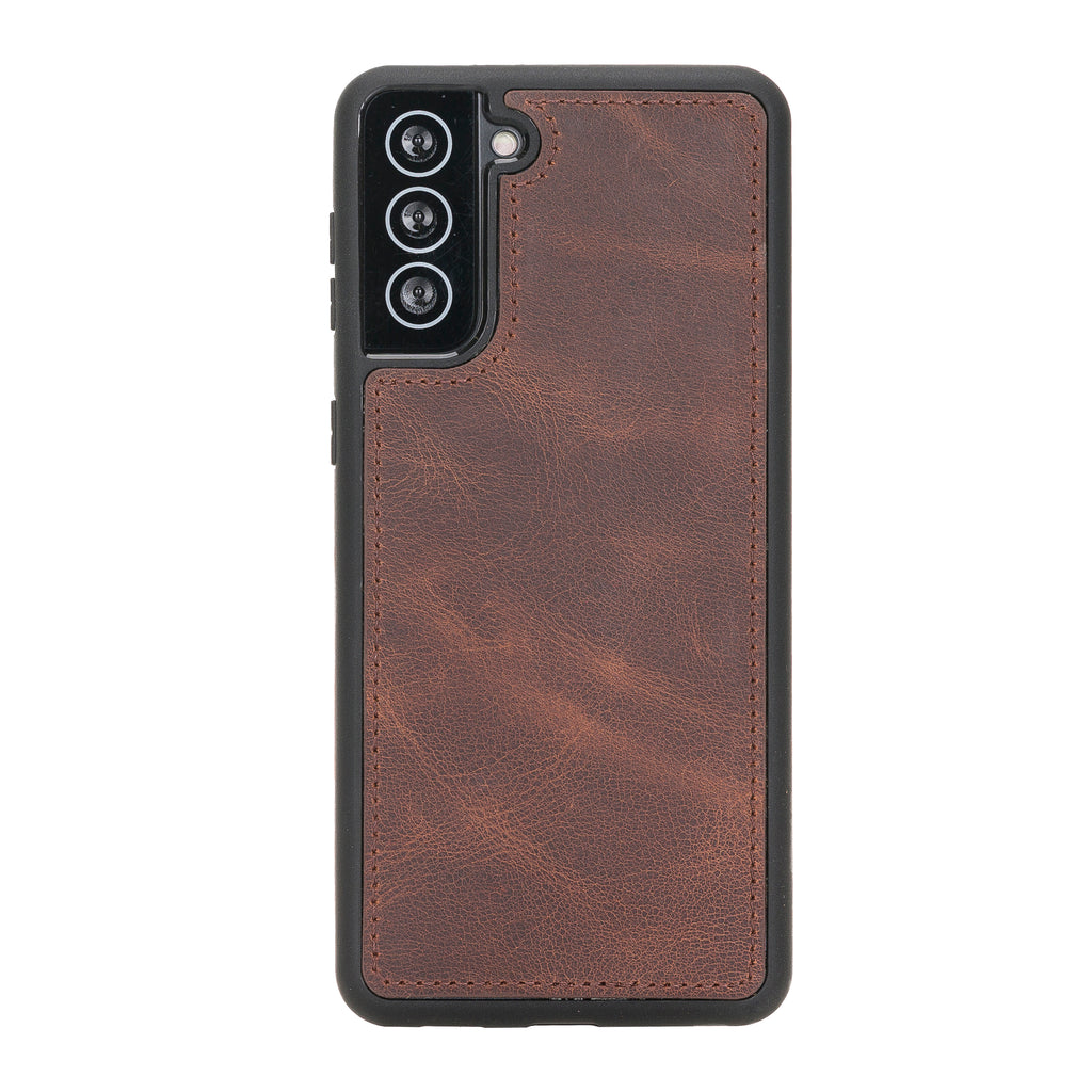 Samsung Galaxy S21+ Brown Leather 2-in-1 Wallet Case with Card Holder - Hardiston - 5