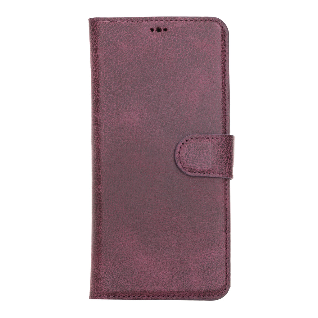 Samsung Galaxy S21+ Purple Leather 2-in-1 Wallet Case with Card Holder - Hardiston - 3