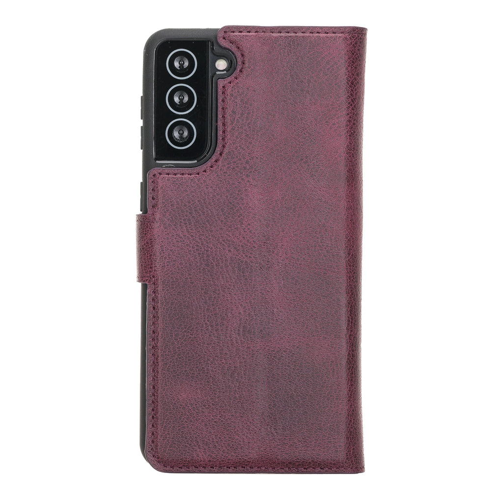 Samsung Galaxy S21+ Purple Leather 2-in-1 Wallet Case with Card Holder - Hardiston - 4