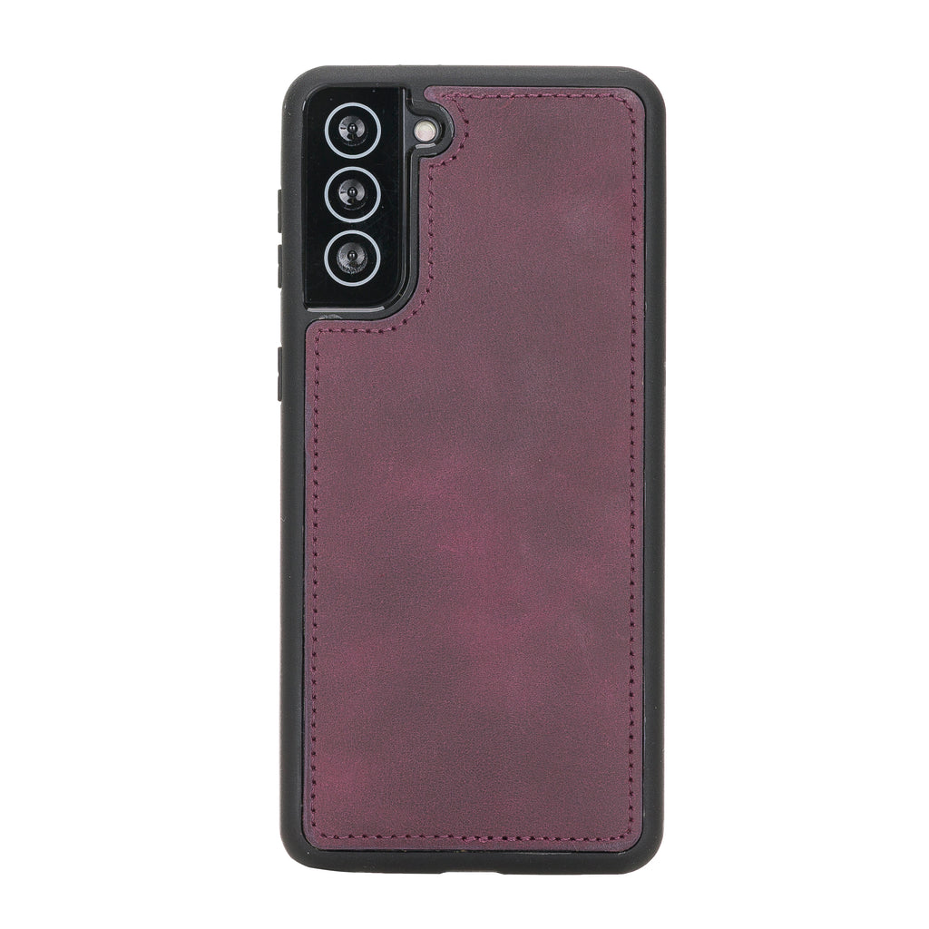 Samsung Galaxy S21+ Purple Leather 2-in-1 Wallet Case with Card Holder - Hardiston - 5