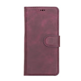 Samsung Galaxy S21 Purple Leather 2-in-1 Wallet Case with Card Holder - Hardiston - 3