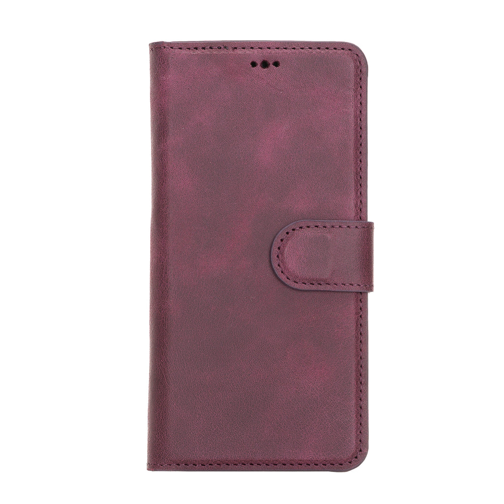 Samsung Galaxy S21 Purple Leather 2-in-1 Wallet Case with Card Holder - Hardiston - 3