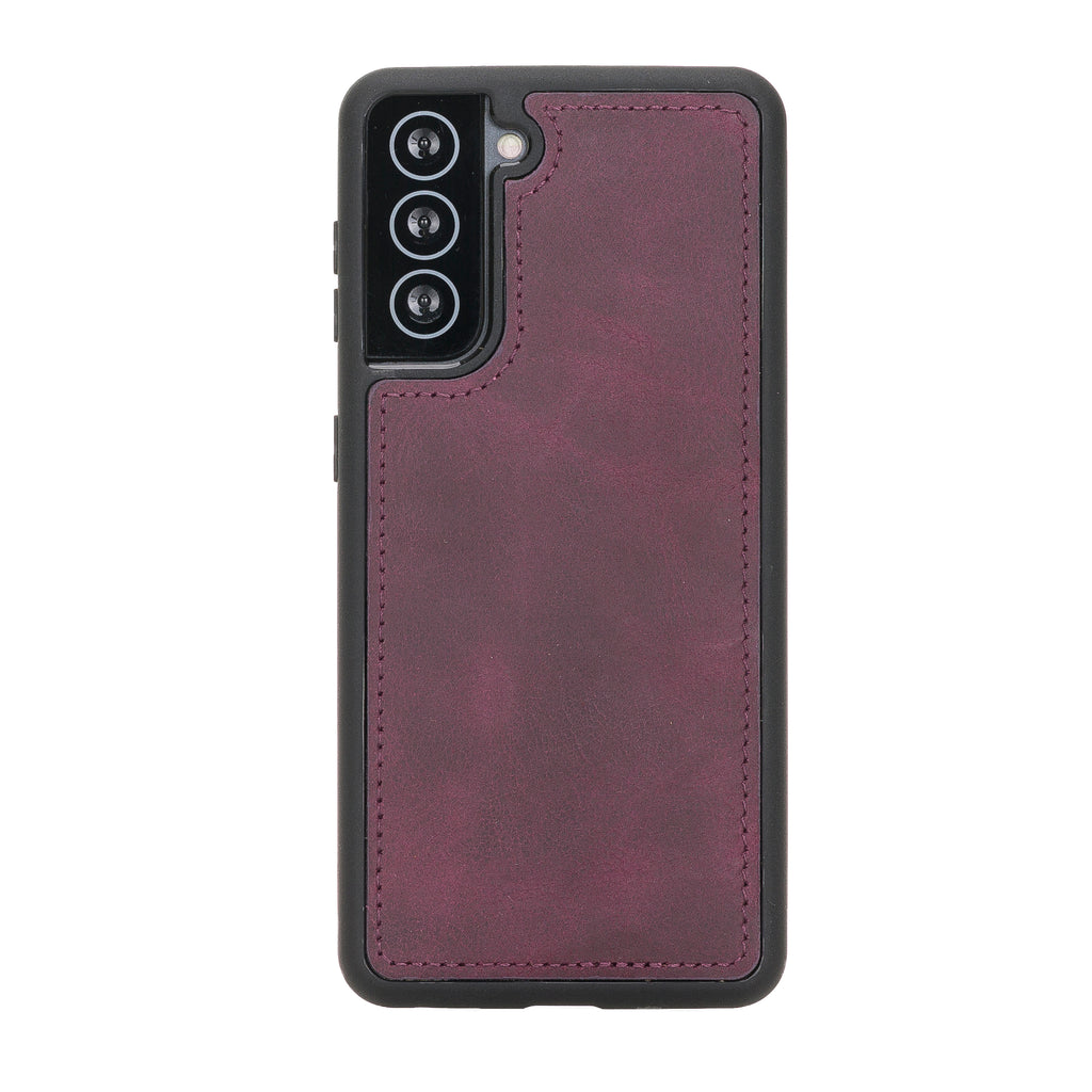 Samsung Galaxy S21 Purple Leather 2-in-1 Wallet Case with Card Holder - Hardiston - 5