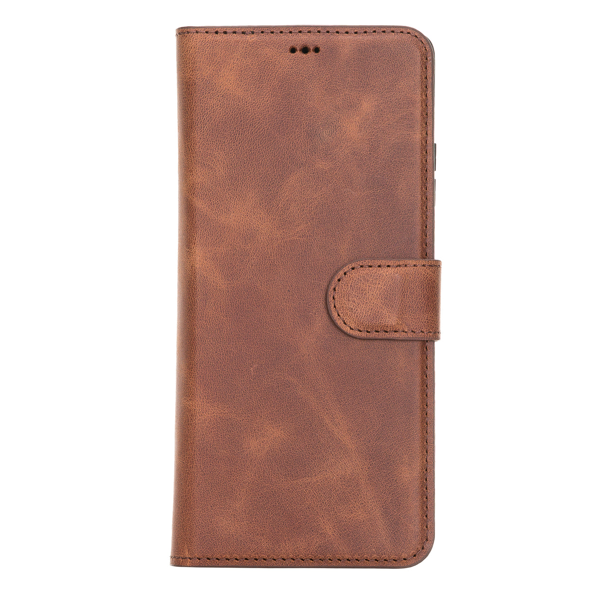 Samsung Galaxy S21 Ultra Brown Leather 2-in-1 Wallet Case with Card Holder - Hardiston - 3