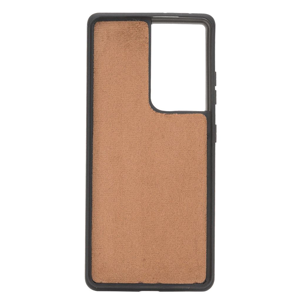 Samsung Galaxy S21 Ultra Brown Leather 2-in-1 Wallet Case with Card Holder - Hardiston - 6