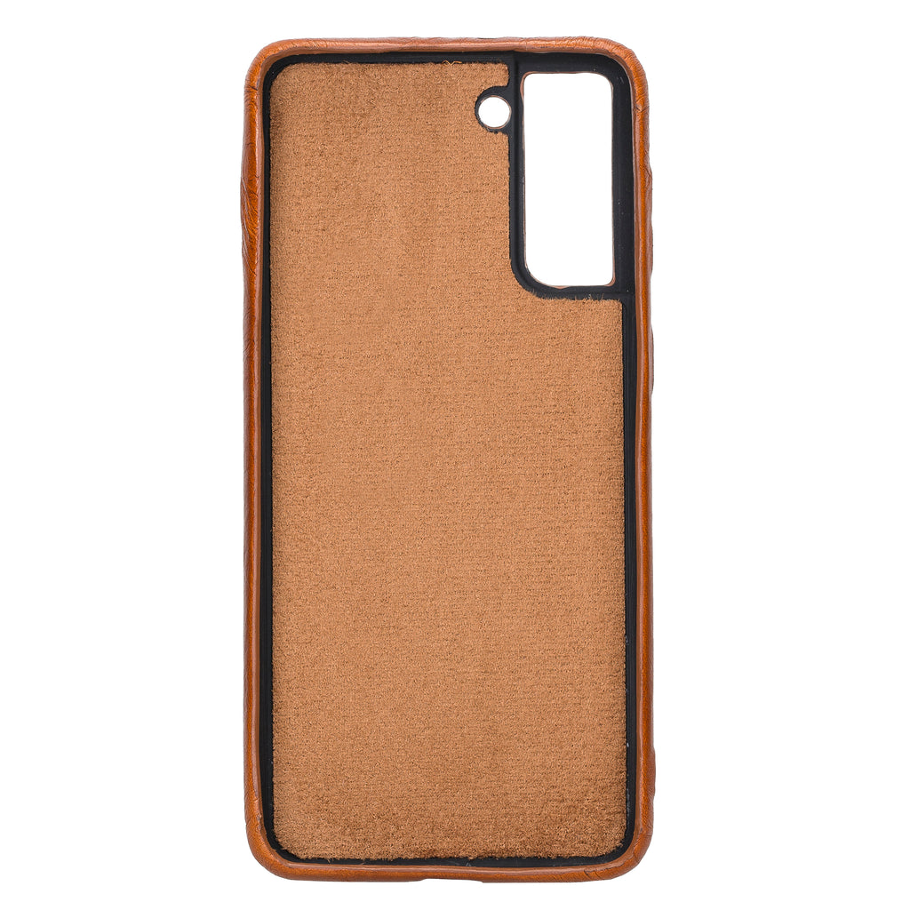 Samsung Galaxy S21+ Russet Leather Snap-On Case with Card Holder - Hardiston - 3