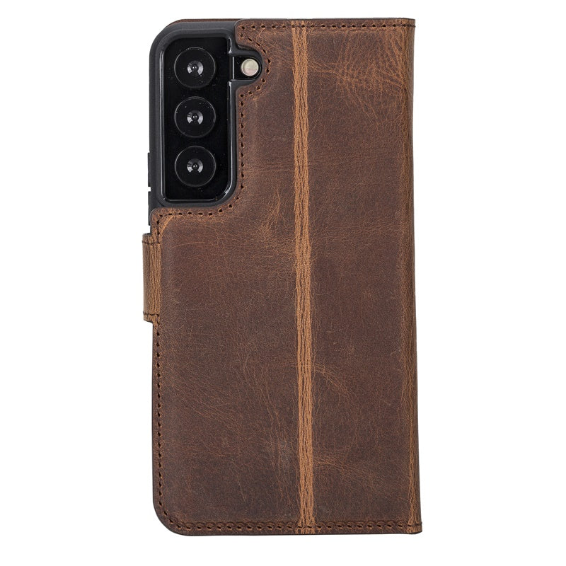 Samsung Galaxy S22 Brown Leather 2-in-1 Wallet Case with Card Holder - Hardiston - 4