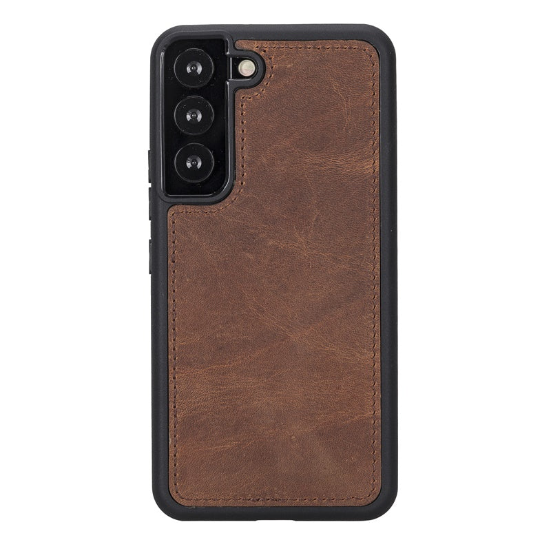 Samsung Galaxy S22 Brown Leather 2-in-1 Wallet Case with Card Holder - Hardiston - 5