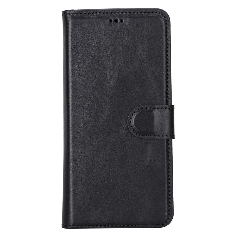 Samsung Galaxy S22+ Black Leather 2-in-1 Wallet Case with Card Holder - Hardiston - 3