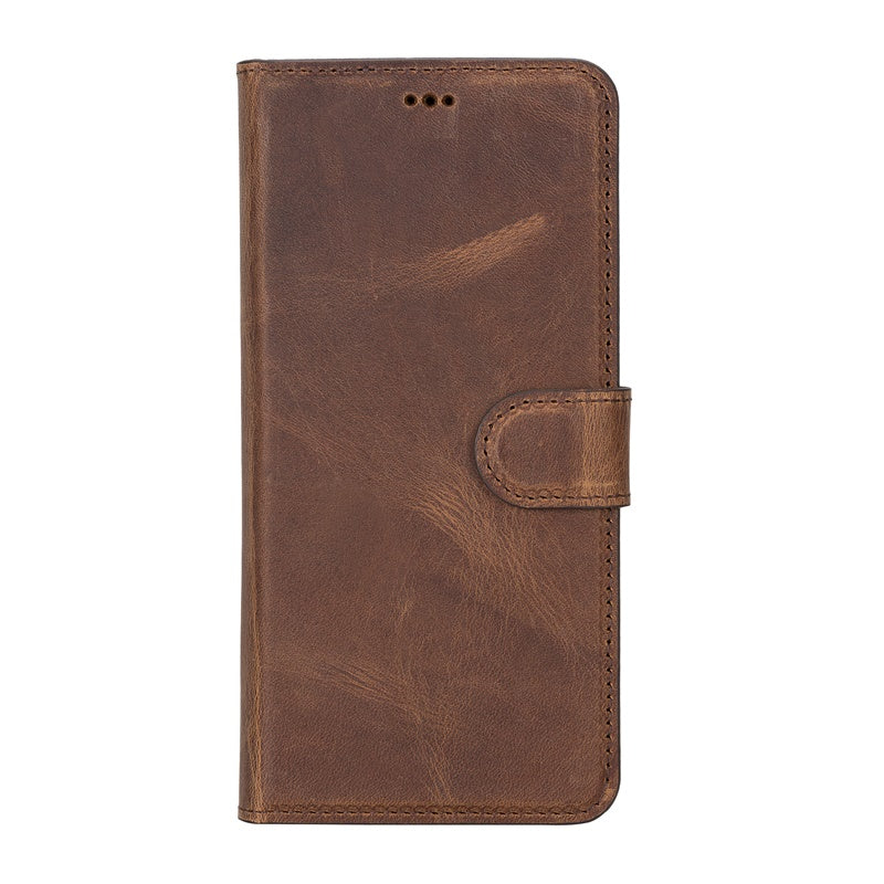 Samsung Galaxy S22+ Brown Leather 2-in-1 Wallet Case with Card Holder - Hardiston - 3