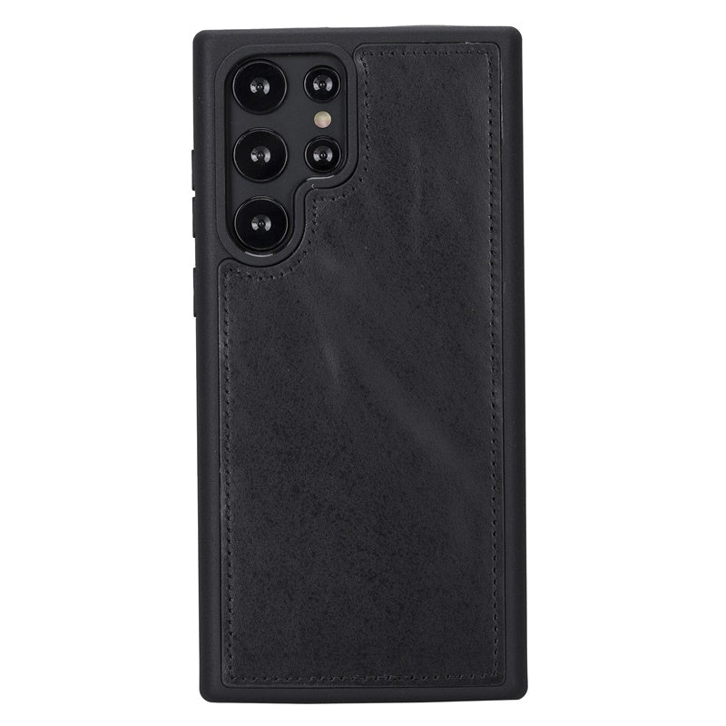 Samsung Galaxy S22 Ultra Black Leather 2-in-1 Wallet Case with Card Holder - Hardiston - 5