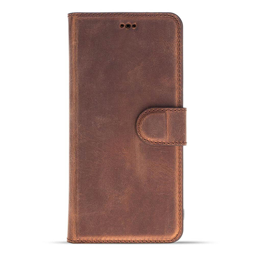 Samsung Galaxy S8 Brown Leather 2-in-1 Wallet Case with Card Holder - Hardiston - 4