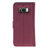 Samsung Galaxy S8 Burgundy Leather 2-in-1 Wallet Case with Card Holder - Hardiston - 5