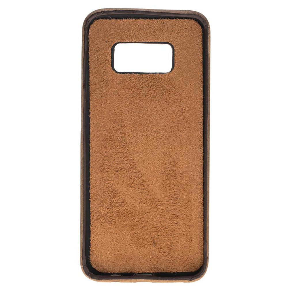 Samsung Galaxy S8 Camel Leather Snap-On Case with Card Holder - Hardiston - 3