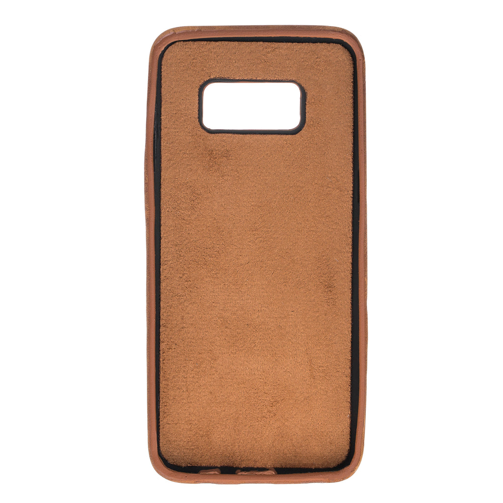 Samsung Galaxy S8 Cinnamon Leather Snap-On Case with Card Holder - Hardiston - 3