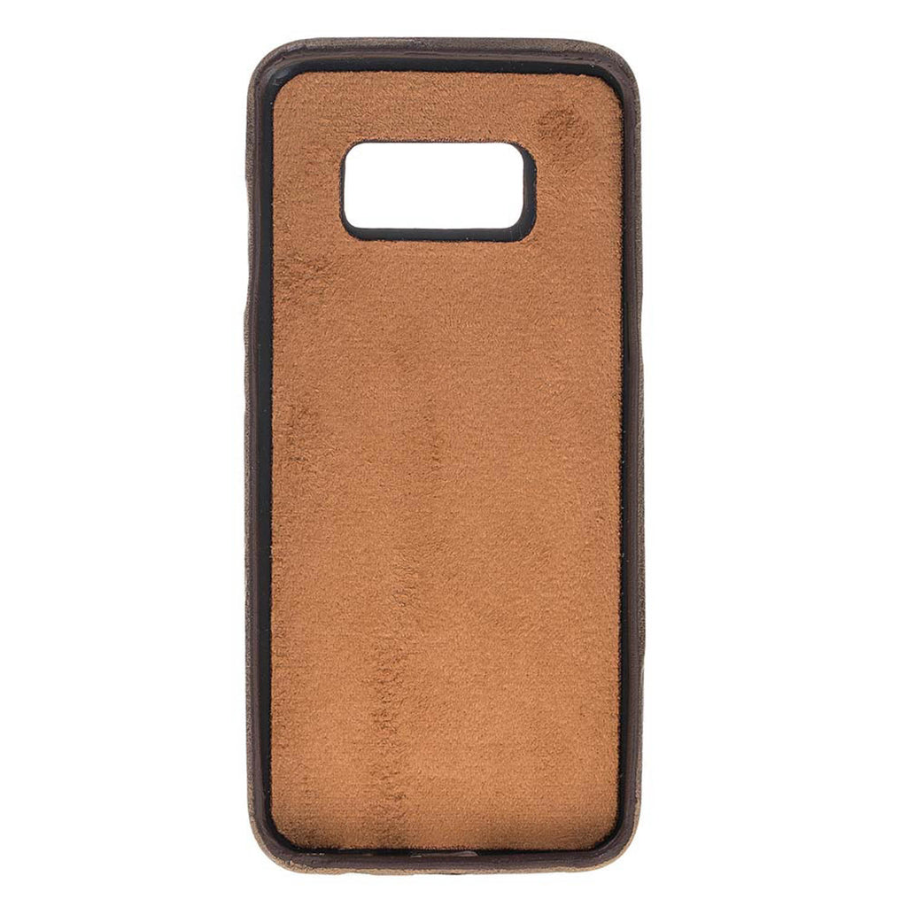 Samsung Galaxy S8 Mocha Leather Snap-On Case with Card Holder - Hardiston - 3