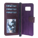 Samsung Galaxy S8+ Purple Leather 2-in-1 Wallet Case with Card Holder - Hardiston - 3