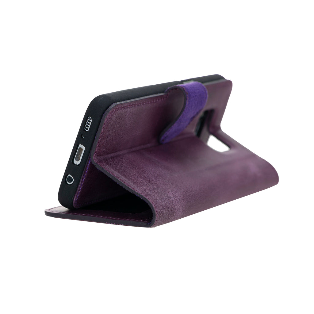 Samsung Galaxy S8+ Purple Leather 2-in-1 Wallet Case with Card Holder - Hardiston - 8