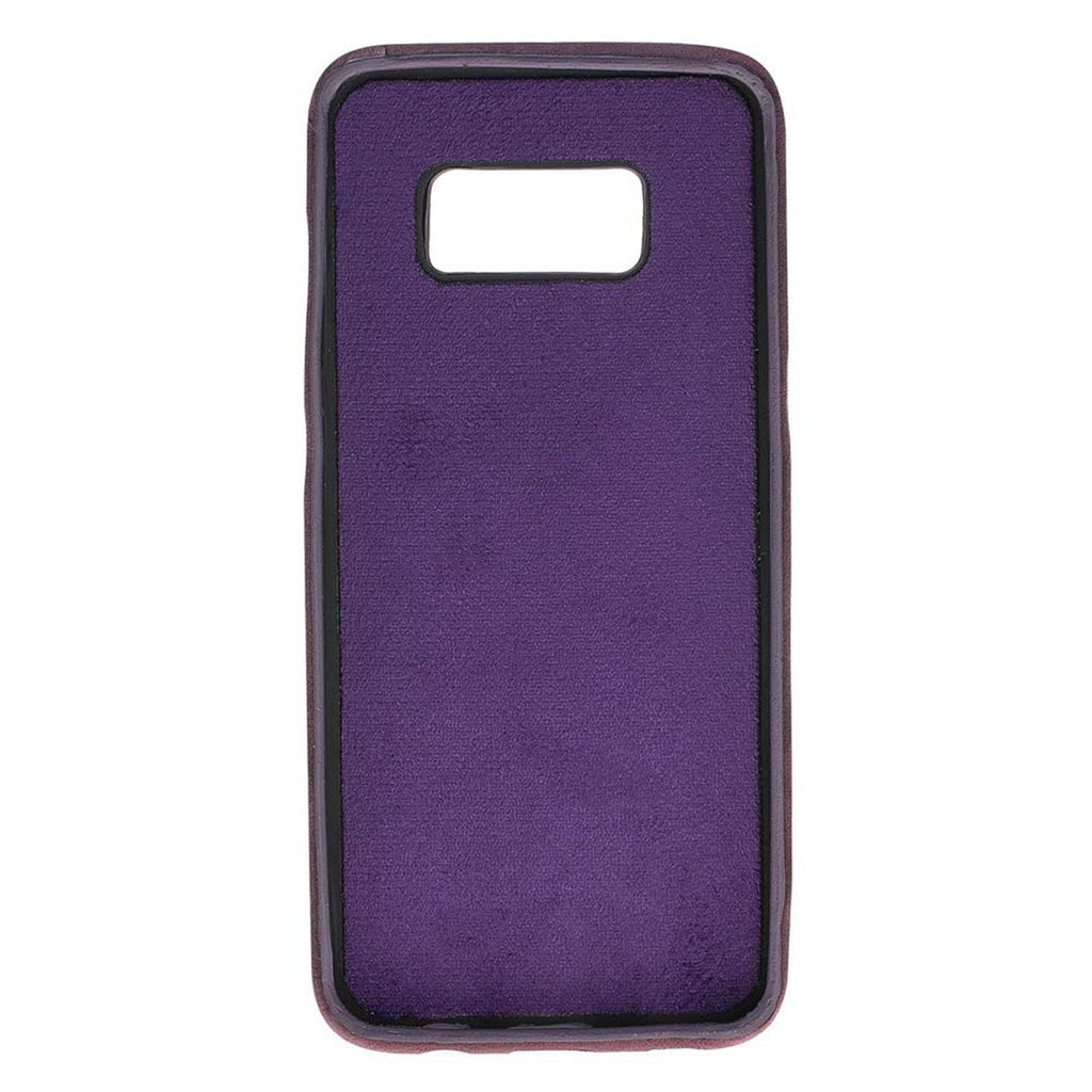 Samsung Galaxy S8 Purple Leather Snap-On Case with Card Holder - Hardiston - 3