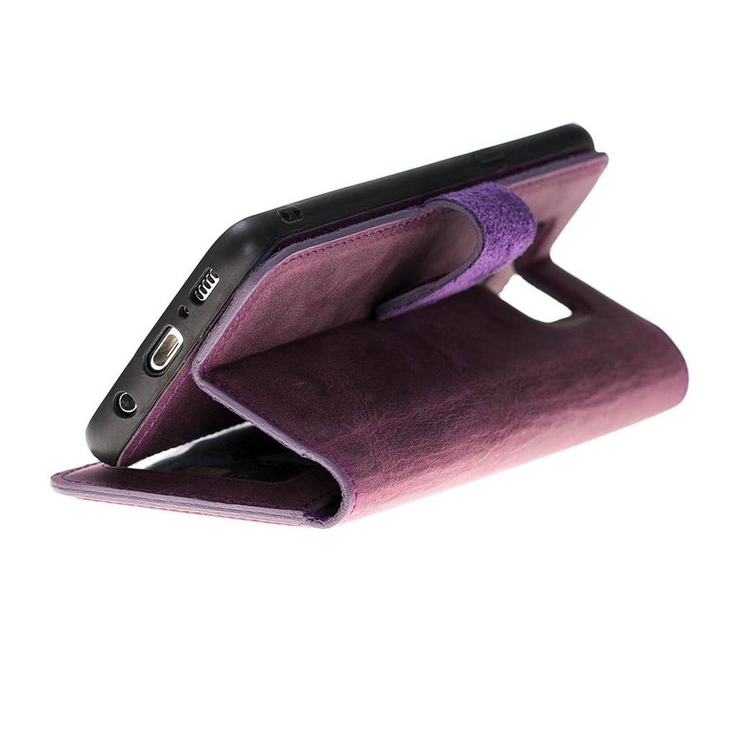 Samsung Galaxy S8 Purple Leather 2-in-1 Wallet Case with Card Holder - Hardiston - 8