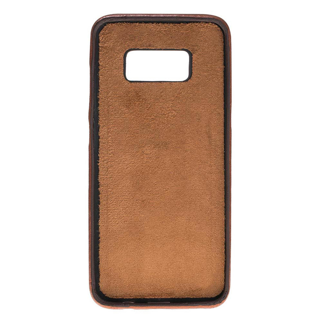 Samsung Galaxy S8 Russet Leather Snap-On Case with Card Holder - Hardiston - 3