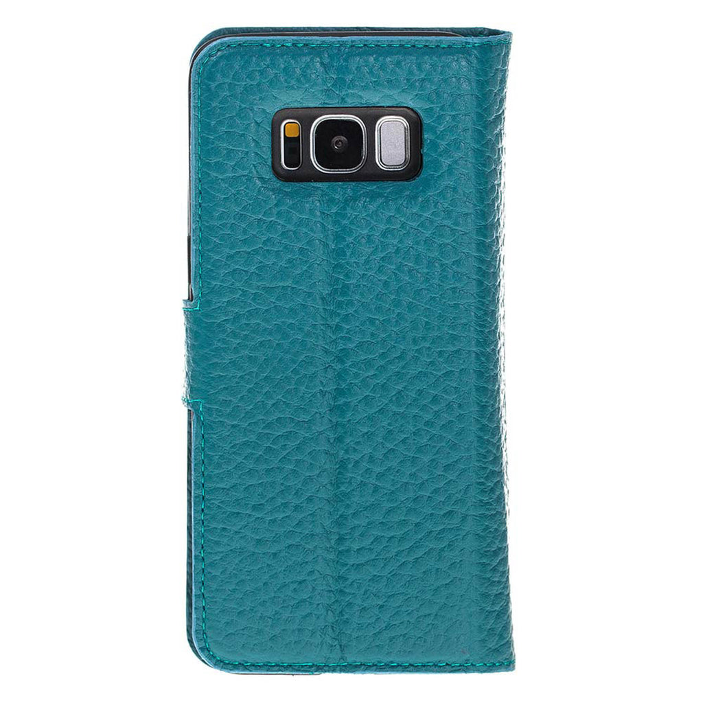 Samsung Galaxy S8 Turquoise Leather 2-in-1 Wallet Case with Card Holder - Hardiston - 5