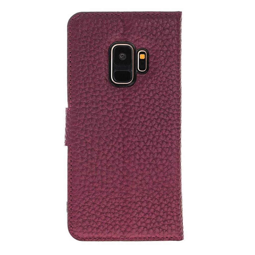 Samsung Galaxy S9 Burgundy Leather 2-in-1 Wallet Case with Card Holder - Hardiston - 5