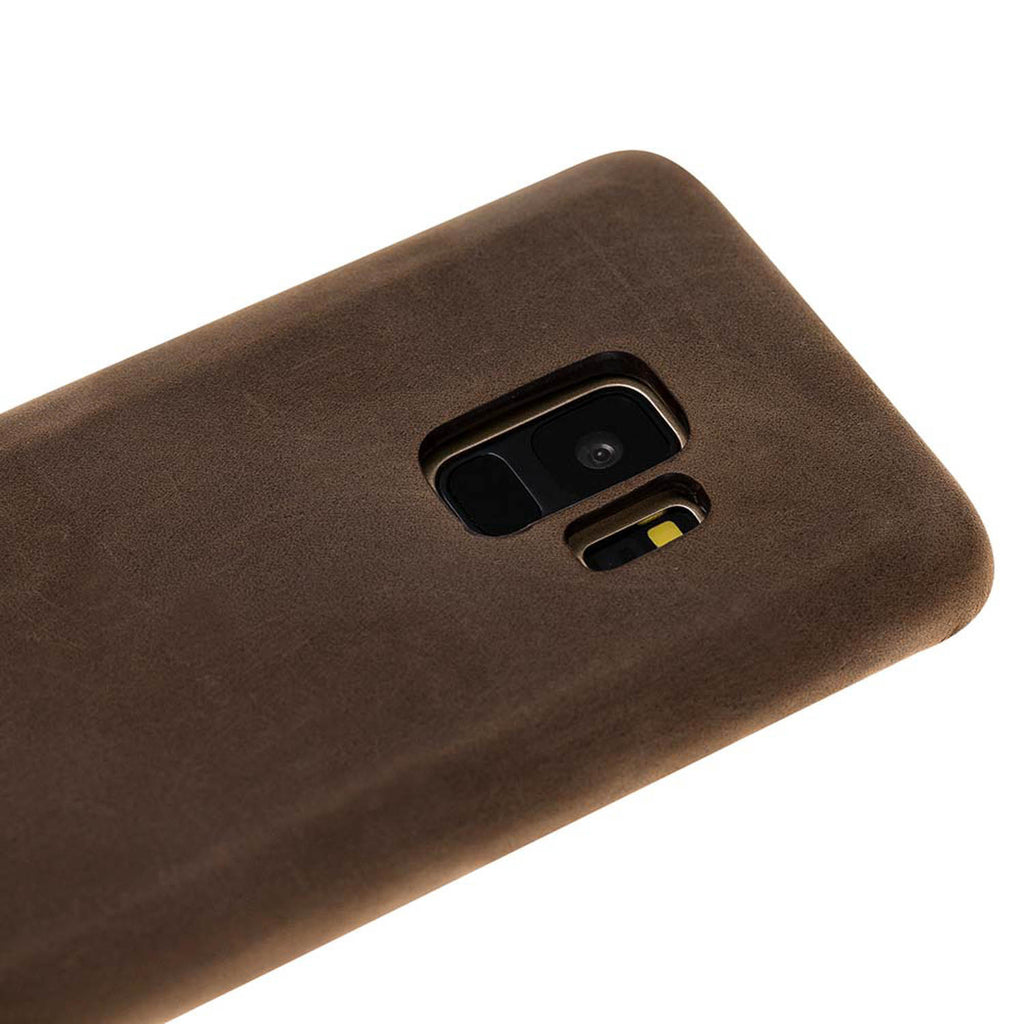 Samsung Galaxy S9 Camel Leather Snap-On Case - Hardiston - 5