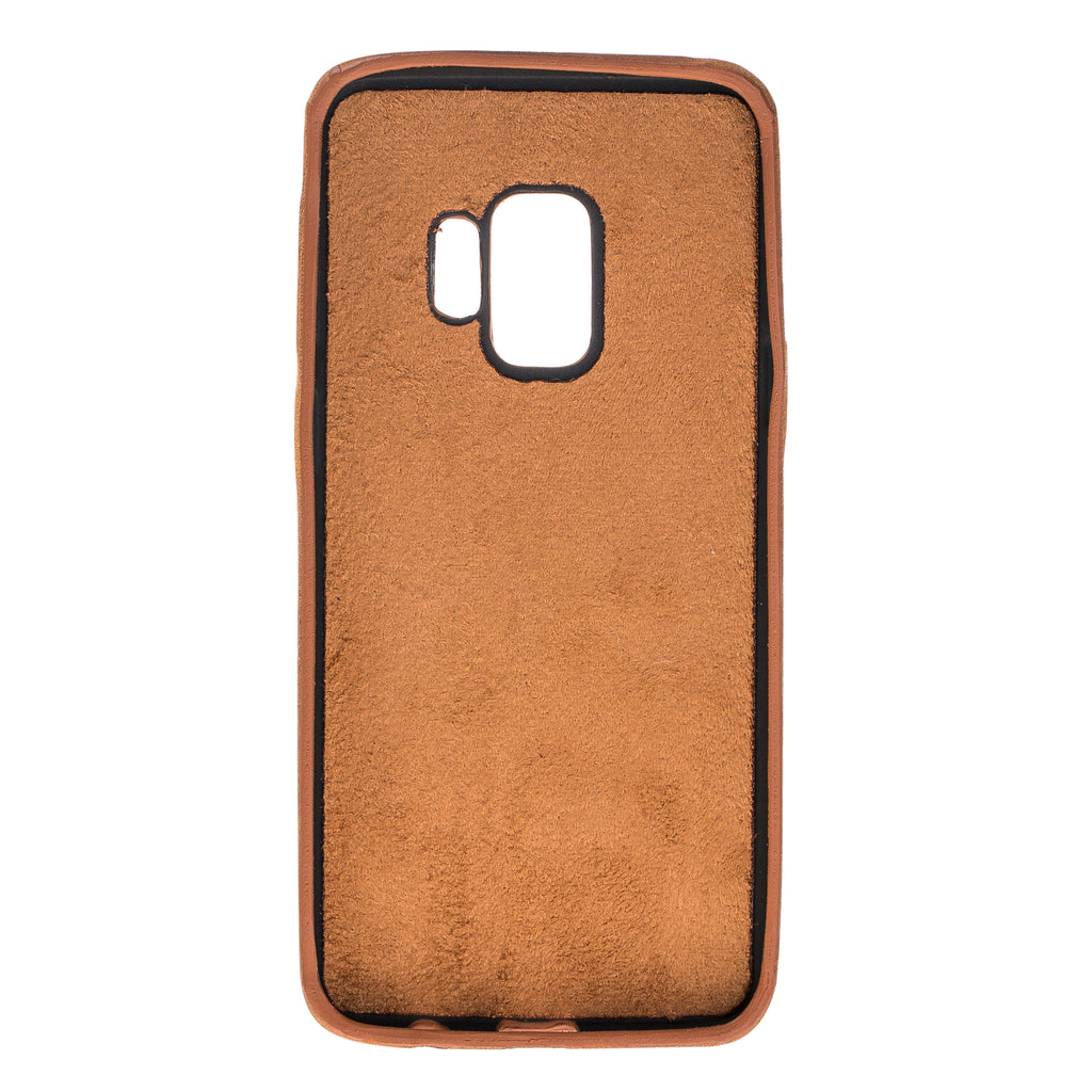 Samsung Galaxy S9 Cinnamon Leather Snap-On Case with Card Holder - Hardiston - 3