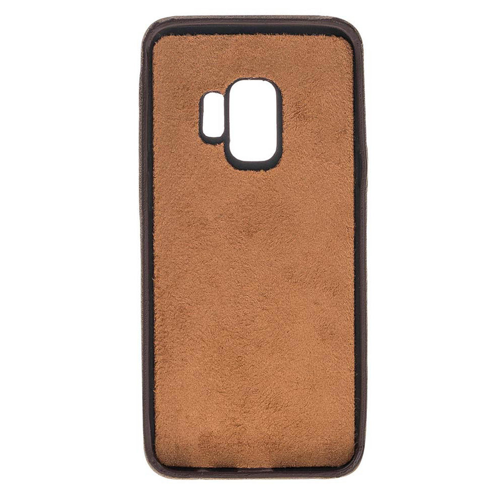 Samsung Galaxy S9 Mocha Leather Snap-On Case with Card Holder - Hardiston - 3