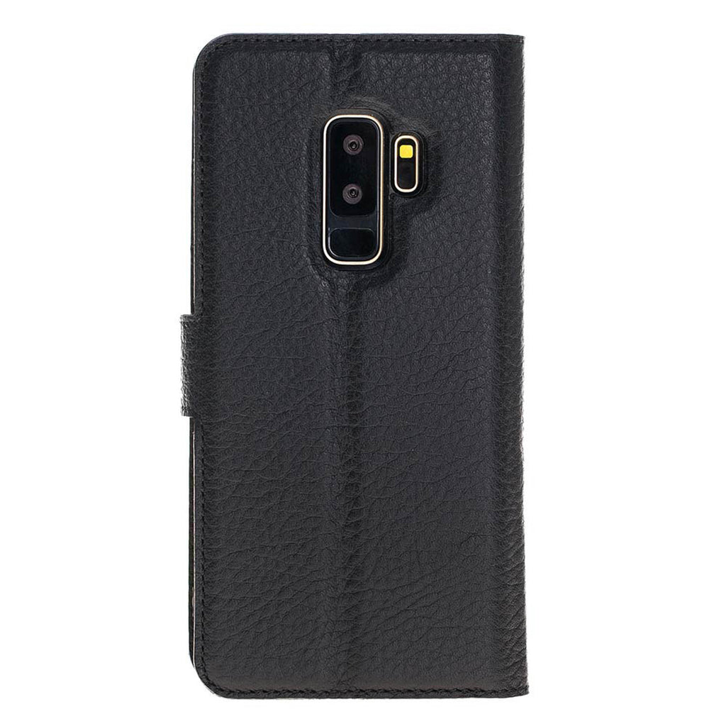 Samsung Galaxy S9+ Black Leather 2-in-1 Wallet Case with Card Holder - Hardiston - 5