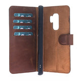 Samsung Galaxy S9+ Brown Leather 2-in-1 Wallet Case with Card Holder - Hardiston - 3