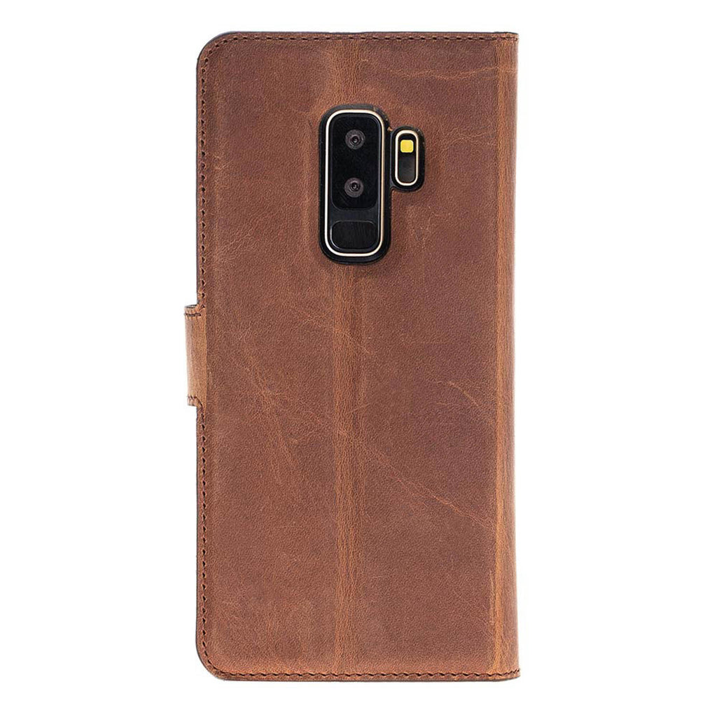 Samsung Galaxy S9+ Brown Leather 2-in-1 Wallet Case with Card Holder - Hardiston - 5