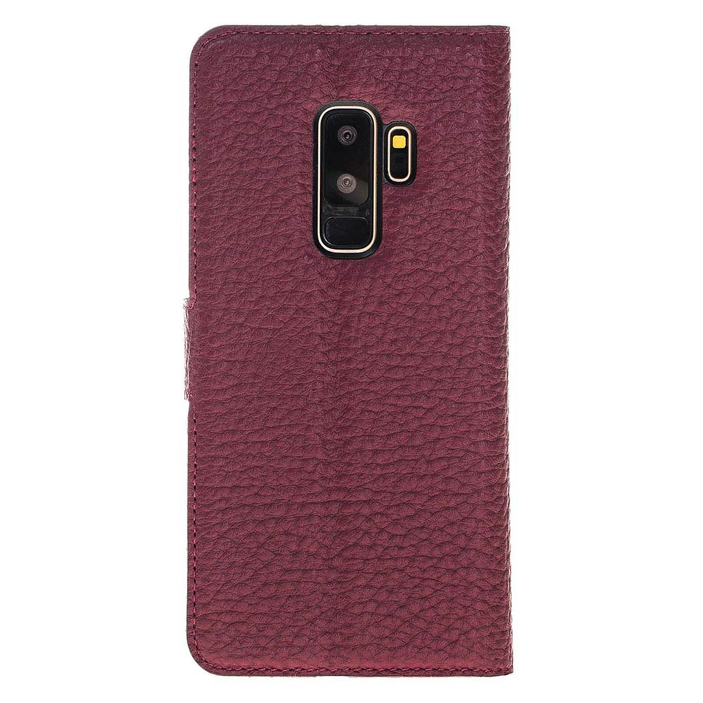 Samsung Galaxy S9+ Burgundy Leather 2-in-1 Wallet Case with Card Holder - Hardiston - 5