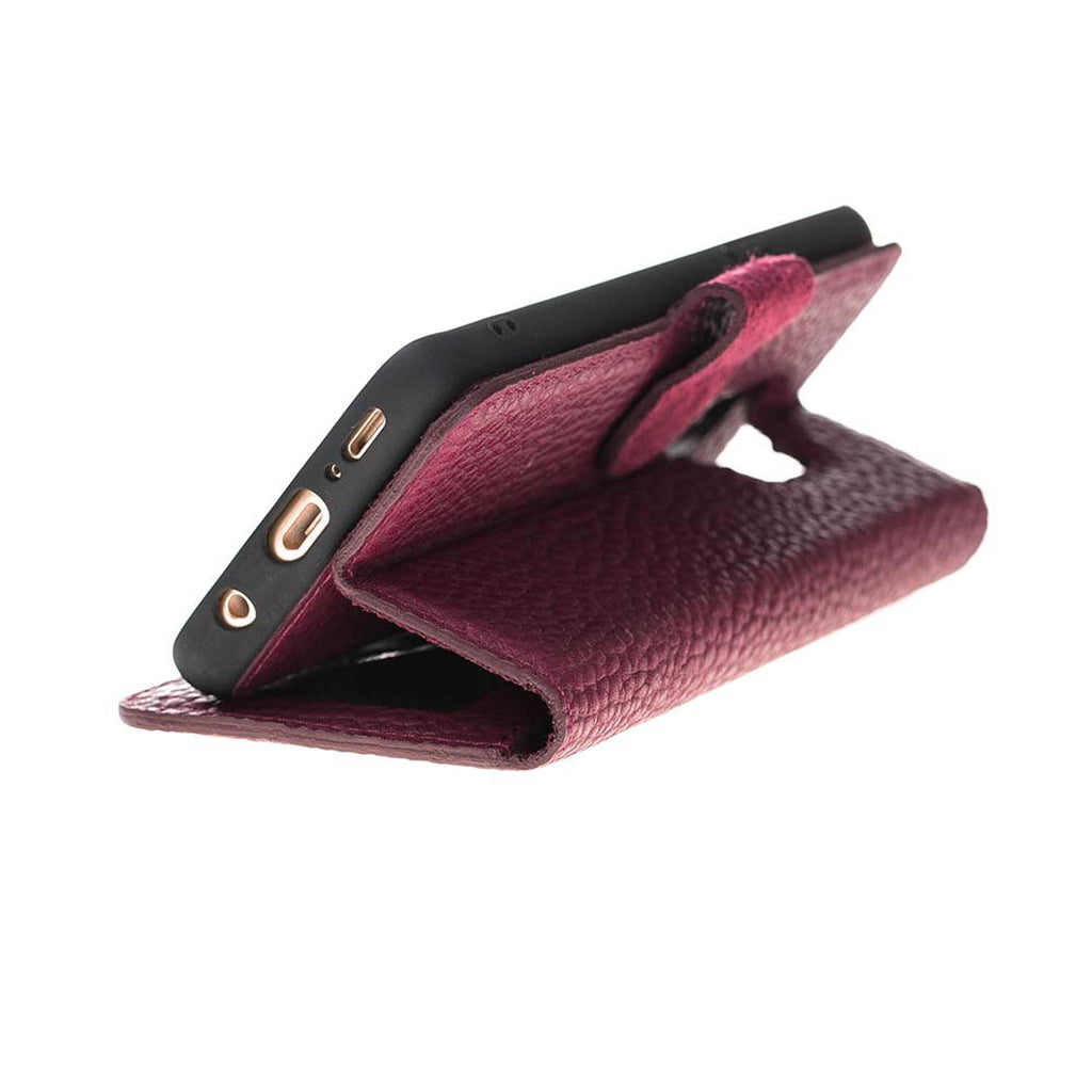Samsung Galaxy S9+ Burgundy Leather 2-in-1 Wallet Case with Card Holder - Hardiston - 8
