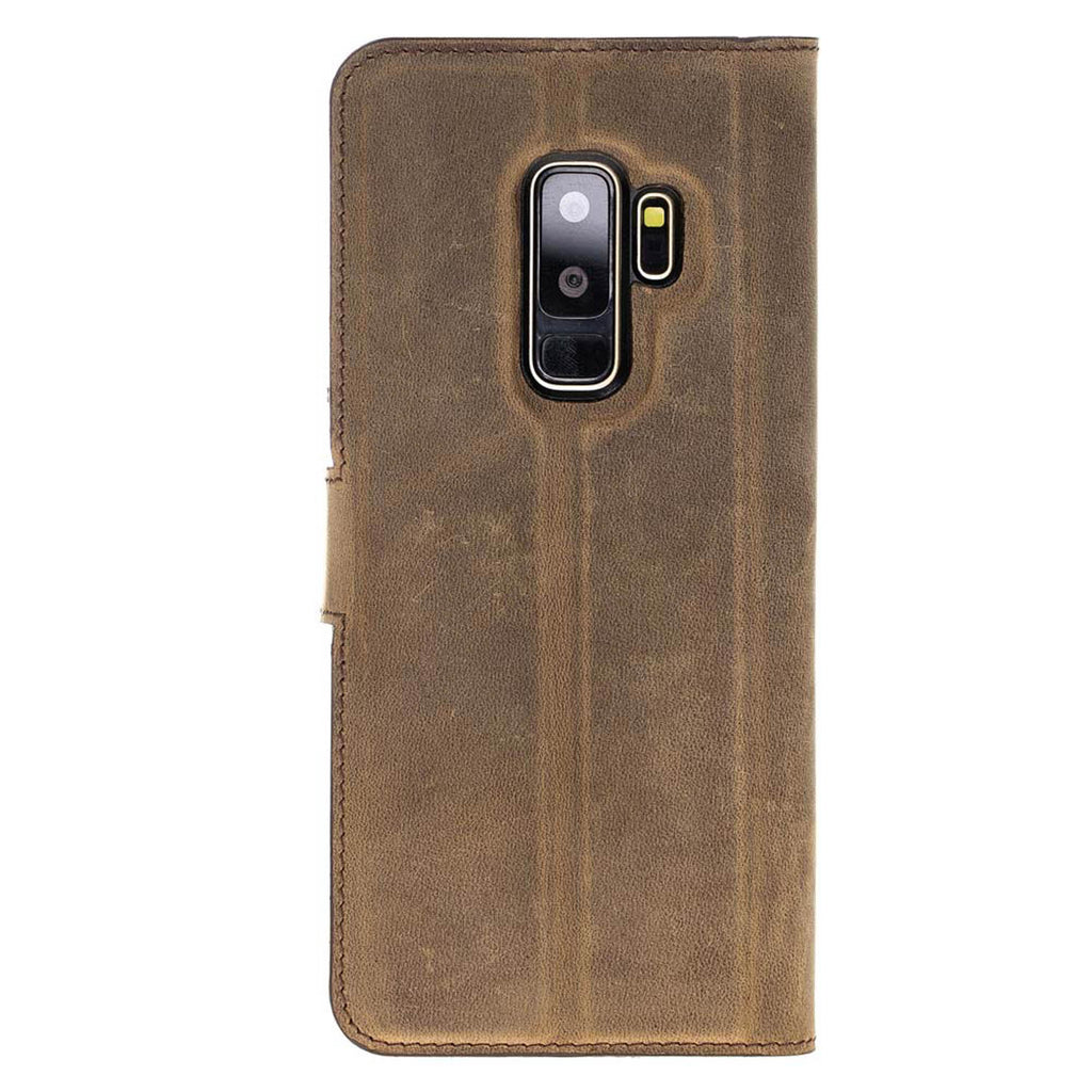 Samsung Galaxy S9+ Camel Leather Detachable Dual 2-in-1 Wallet Case with Card Holder - Hardiston - 6