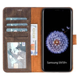 Samsung Galaxy S9+ Mocha Leather 2-in-1 Wallet Case with Card Holder - Hardiston - 2