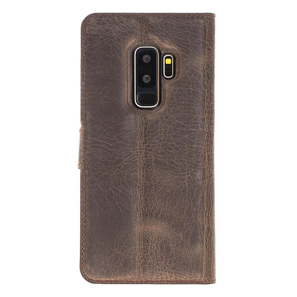 Samsung Galaxy S9+ Mocha Leather 2-in-1 Wallet Case with Card Holder - Hardiston - 5