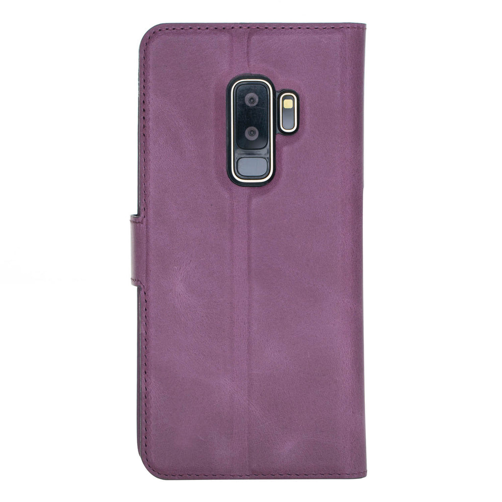 Samsung Galaxy S9+ Purple Leather 2-in-1 Wallet Case with Card Holder - Hardiston - 5
