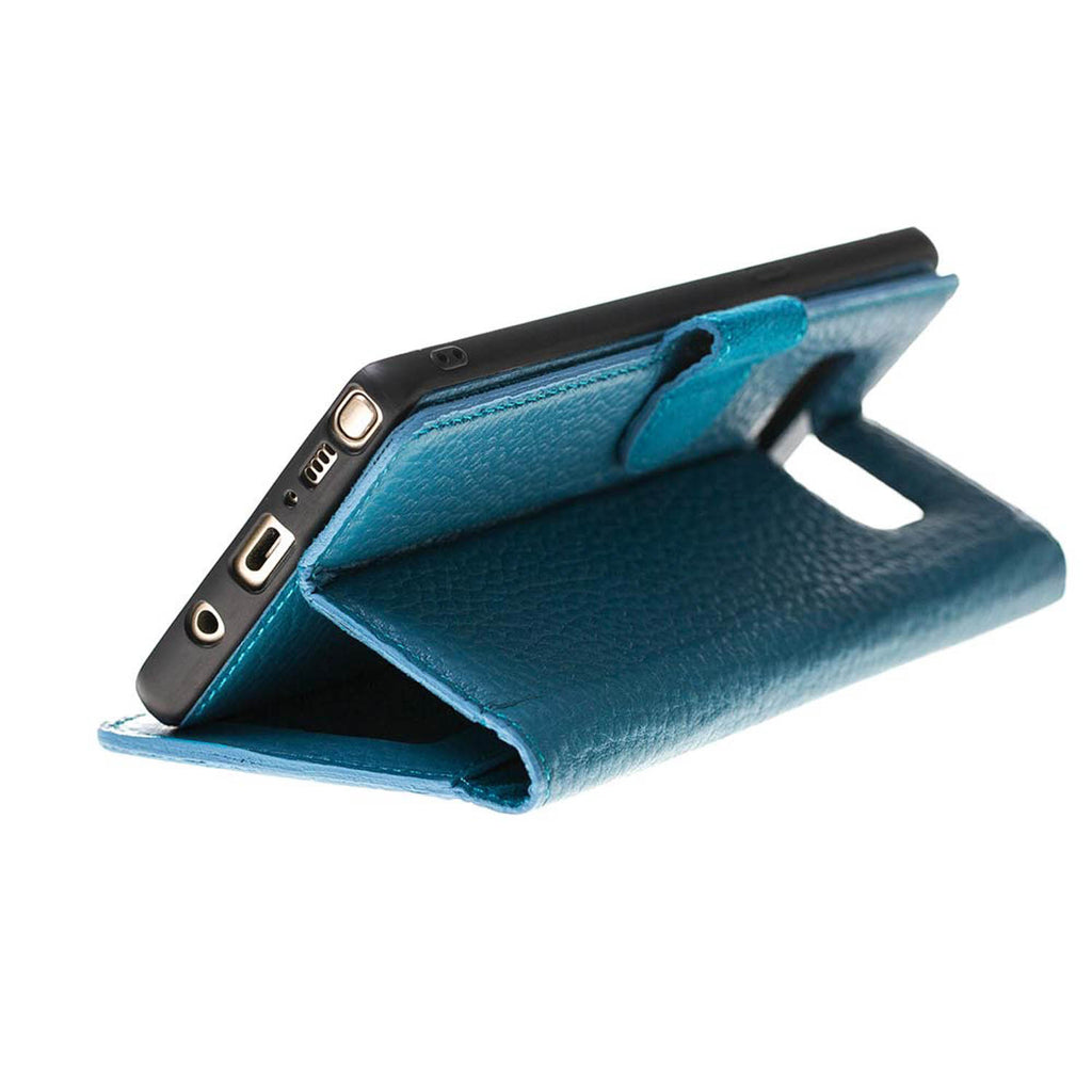 Samsung Galaxy S9+ Turquoise Leather 2-in-1 Wallet Case with Card Holder - Hardiston - 8