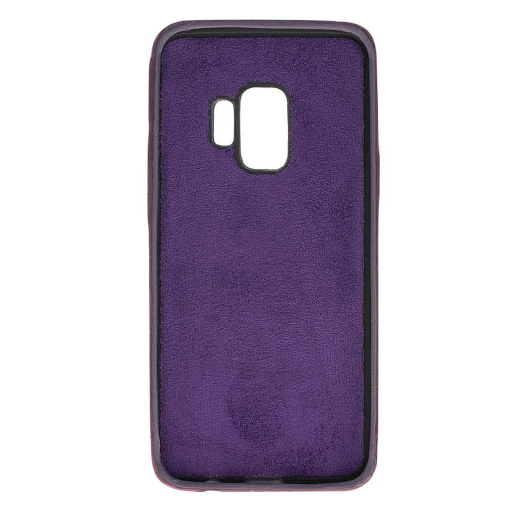 Samsung Galaxy S9 Purple Leather Snap-On Case with Card Holder - Hardiston - 3