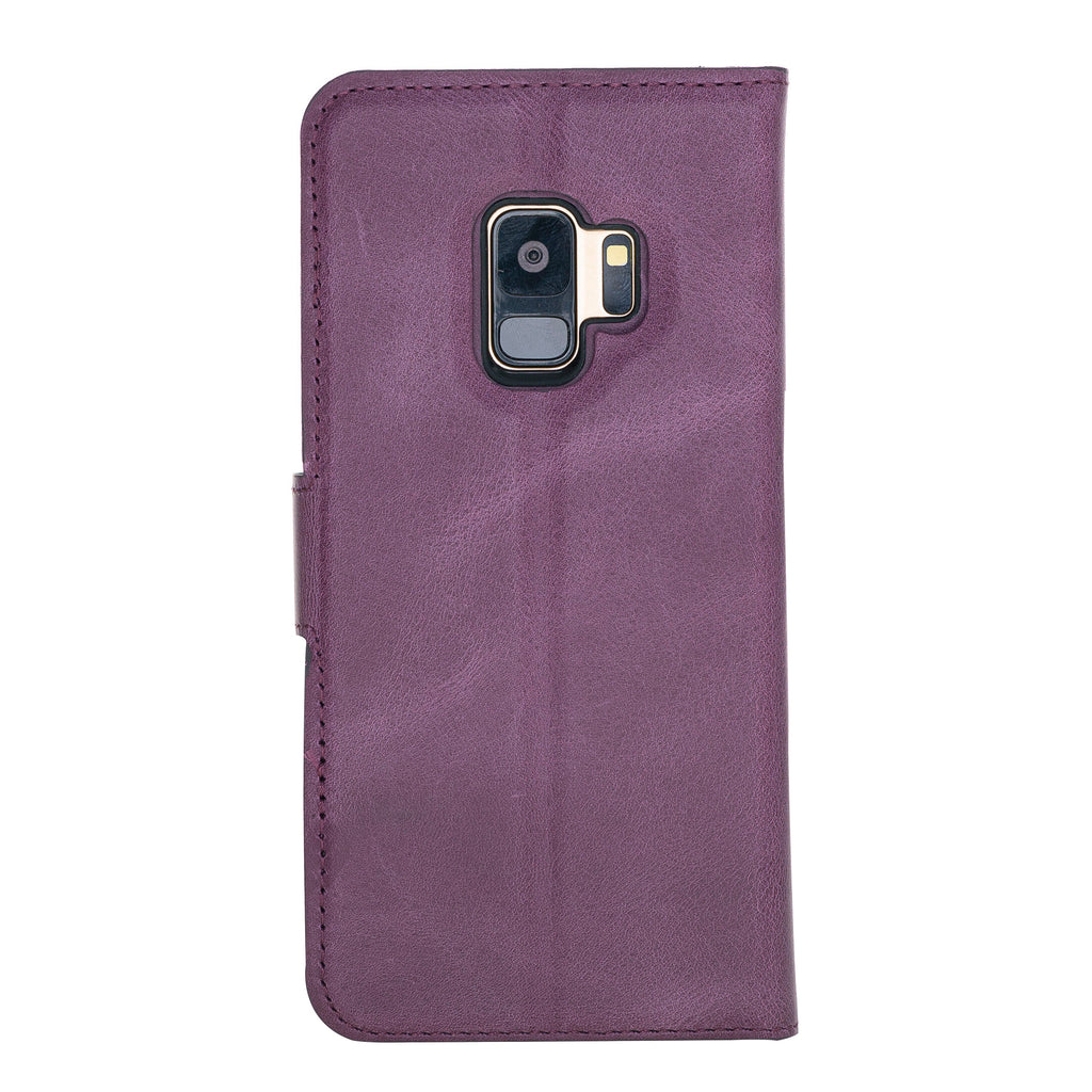 Samsung Galaxy S9 Purple Leather 2-in-1 Wallet Case with Card Holder - Hardiston - 5