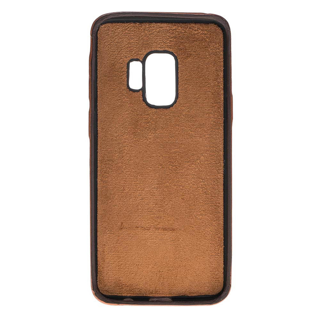 Samsung Galaxy S9 Russet Leather Snap-On Case with Card Holder - Hardiston - 3
