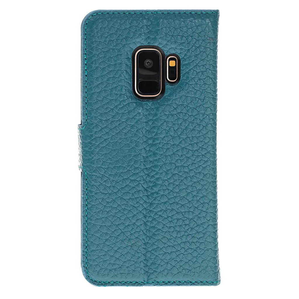 Samsung Galaxy S9 Turquoise Leather 2-in-1 Wallet Case with Card Holder - Hardiston - 5
