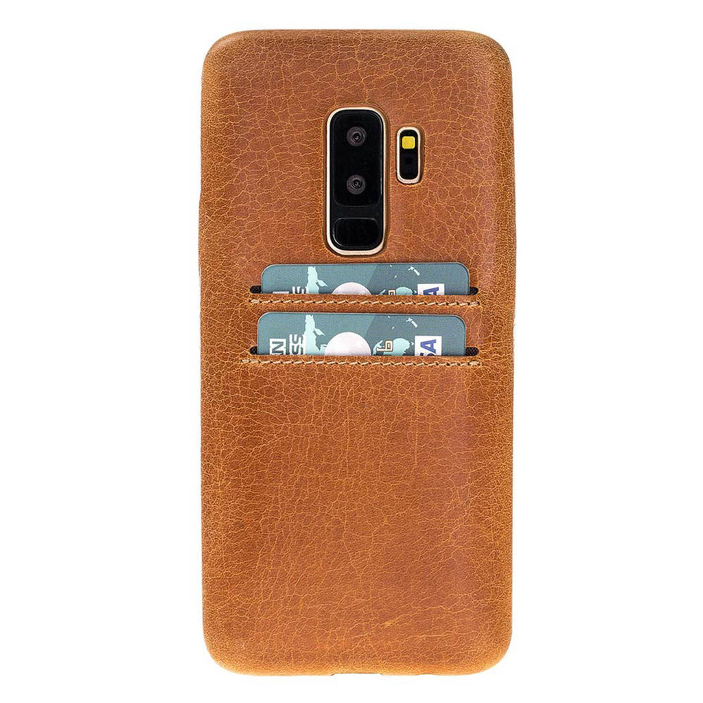 Samsung Galaxy S9+ Amber Leather Snap-On Case with Card Holder - Hardiston - 1