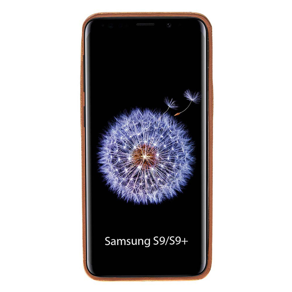 Samsung Galaxy S9+ Amber Leather Snap-On Case with Card Holder - Hardiston - 2