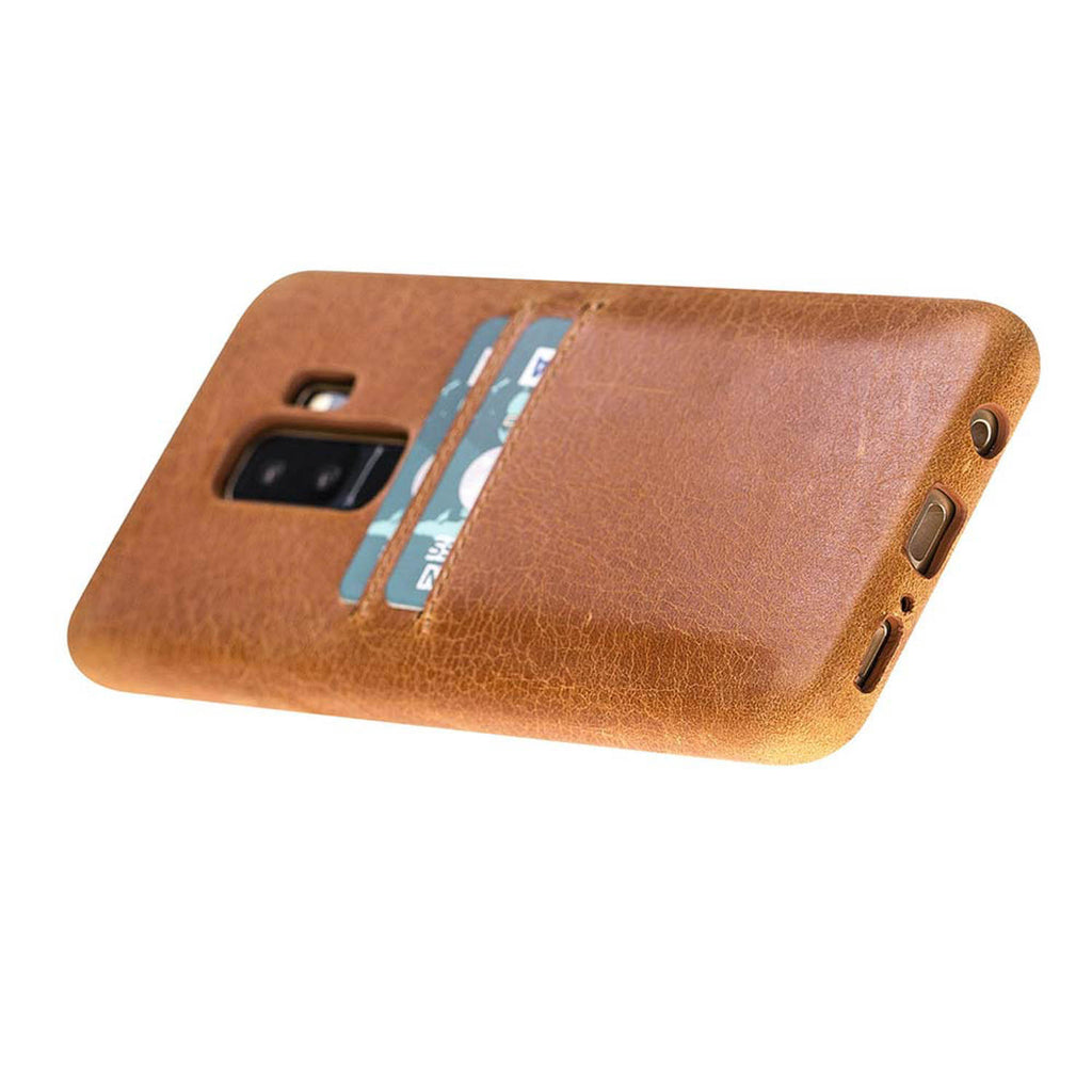 Samsung Galaxy S9+ Amber Leather Snap-On Case with Card Holder - Hardiston - 4